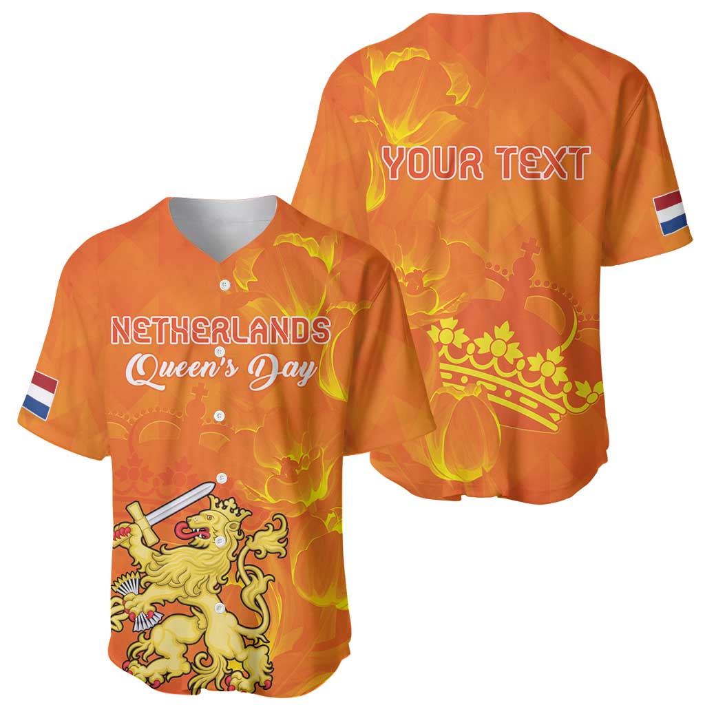 Personalized Netherlands Queen's Day Baseball Jersey Koninginnedag Royal Crown