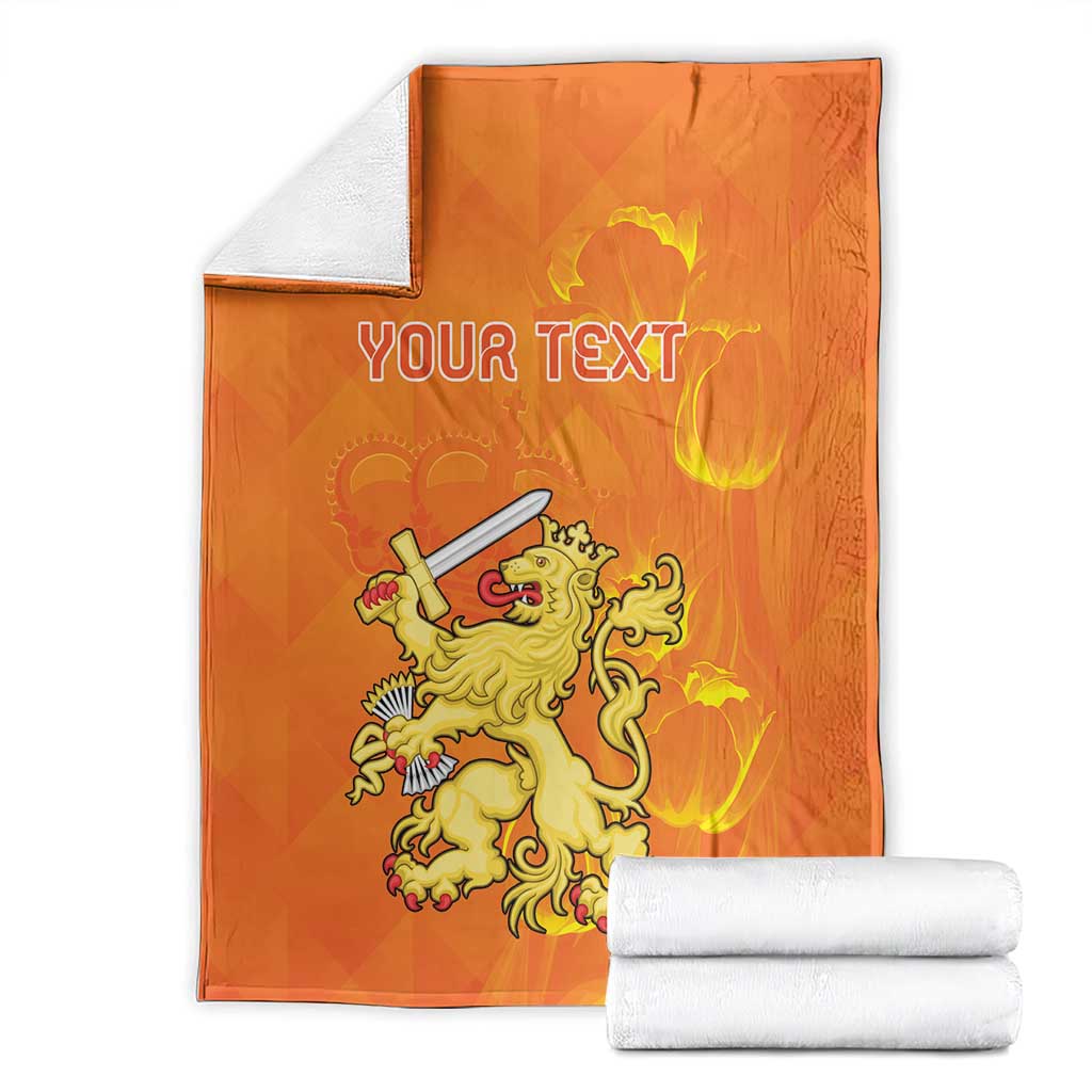 Personalized Netherlands Queen's Day Blanket Koninginnedag Royal Crown