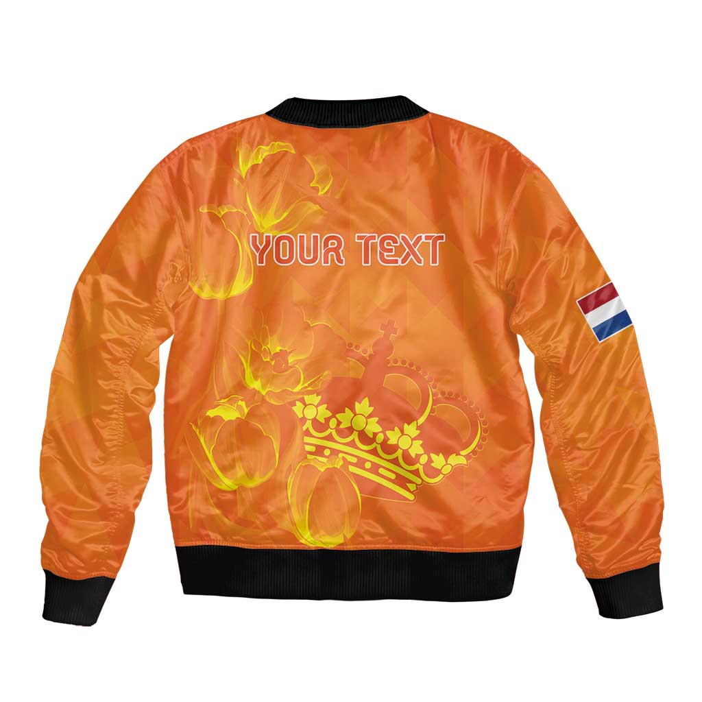 Personalized Netherlands Queen's Day Bomber Jacket Koninginnedag Royal Crown