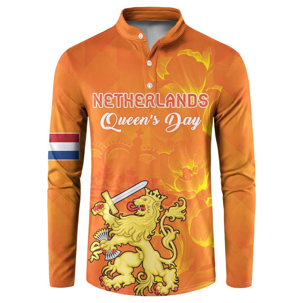 Personalized Netherlands Queen's Day Button Sweatshirt Koninginnedag Royal Crown