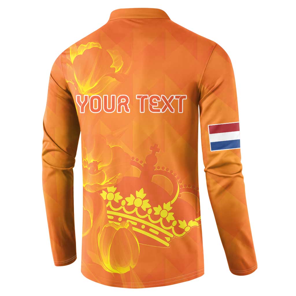 Personalized Netherlands Queen's Day Button Sweatshirt Koninginnedag Royal Crown