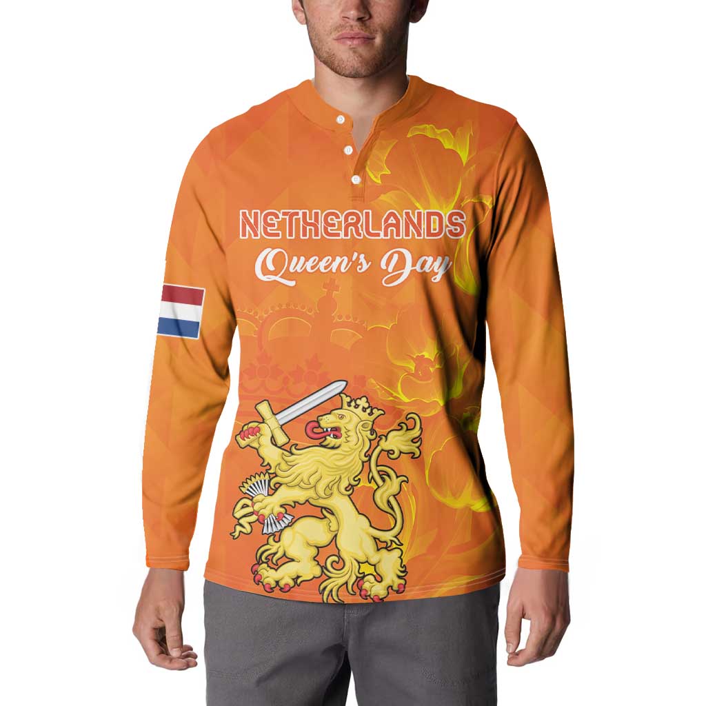 Personalized Netherlands Queen's Day Button Sweatshirt Koninginnedag Royal Crown