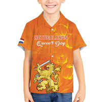 Personalized Netherlands Queen's Day Family Matching Long Sleeve Bodycon Dress and Hawaiian Shirt Koninginnedag Royal Crown