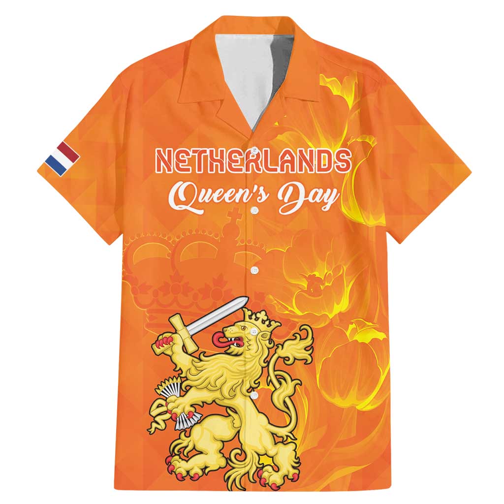 Personalized Netherlands Queen's Day Family Matching Mermaid Dress and Hawaiian Shirt Koninginnedag Royal Crown