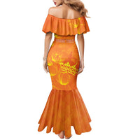 Personalized Netherlands Queen's Day Family Matching Mermaid Dress and Hawaiian Shirt Koninginnedag Royal Crown