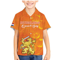 Personalized Netherlands Queen's Day Family Matching Mermaid Dress and Hawaiian Shirt Koninginnedag Royal Crown