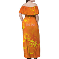 Personalized Netherlands Queen's Day Family Matching Off Shoulder Maxi Dress and Hawaiian Shirt Koninginnedag Royal Crown