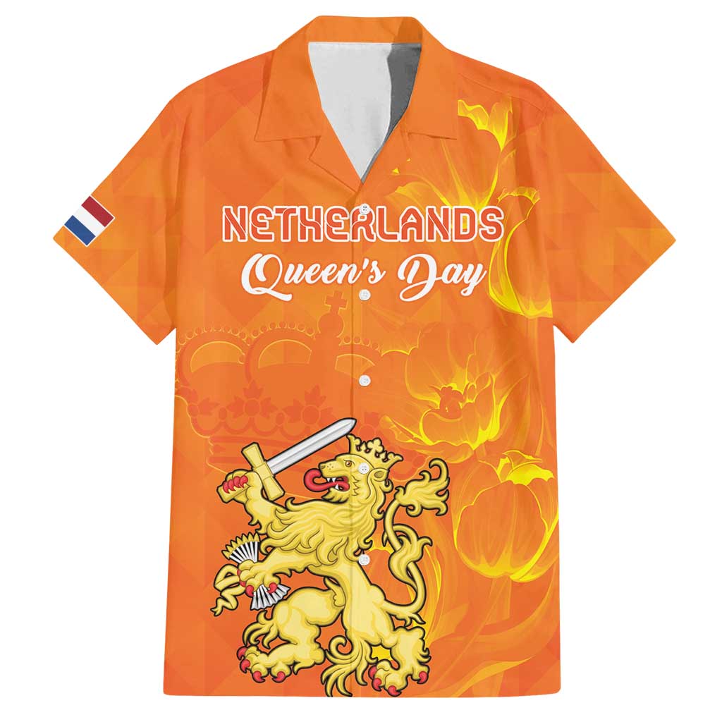Personalized Netherlands Queen's Day Family Matching Summer Maxi Dress and Hawaiian Shirt Koninginnedag Royal Crown