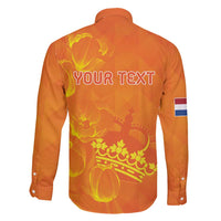 Personalized Netherlands Queen's Day Family Matching Tank Maxi Dress and Hawaiian Shirt Koninginnedag Royal Crown