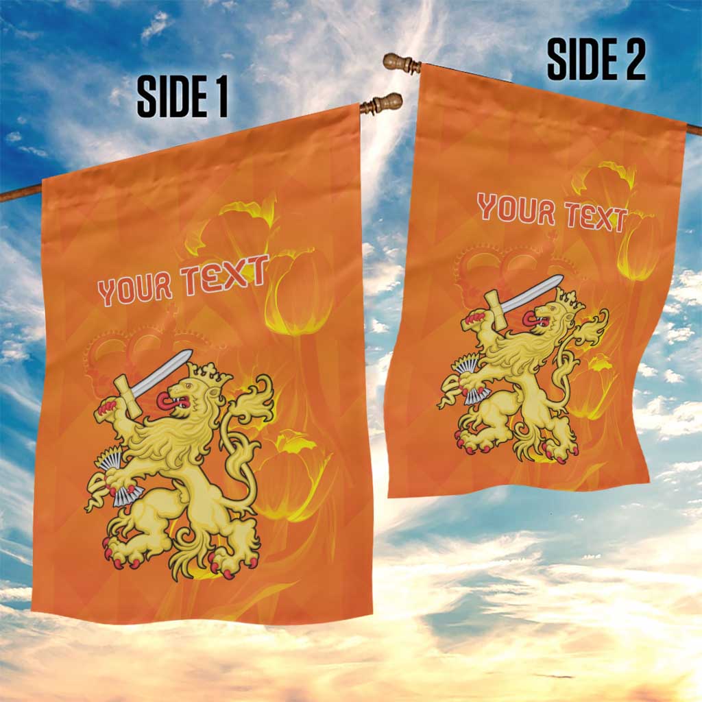 Personalized Netherlands Queen's Day Garden Flag Koninginnedag Royal Crown