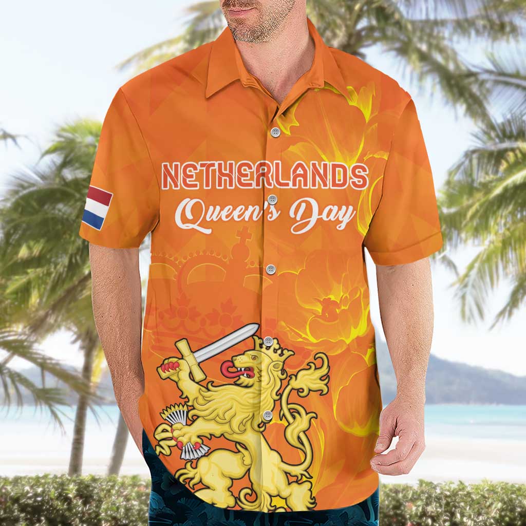 Personalized Netherlands Queen's Day Hawaiian Shirt Koninginnedag Royal Crown