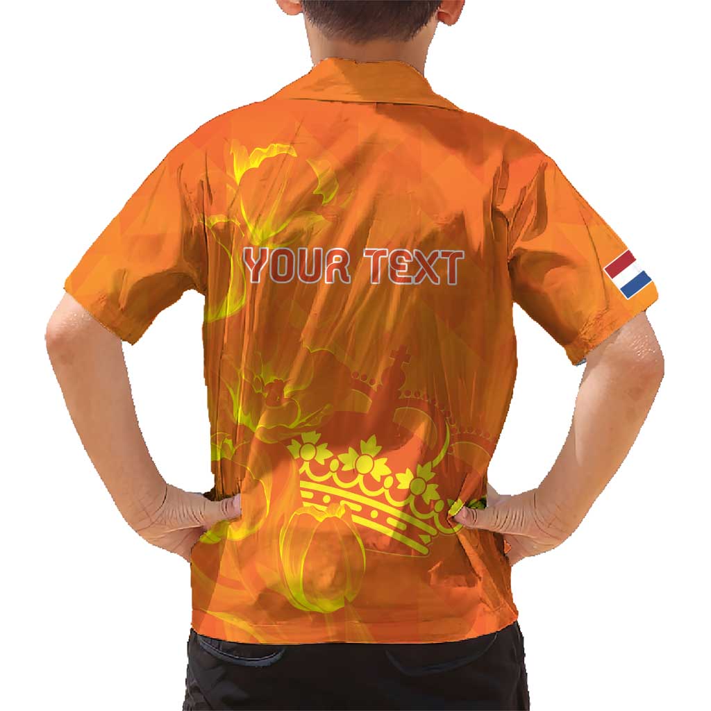 Personalized Netherlands Queen's Day Kid Hawaiian Shirt Koninginnedag Royal Crown