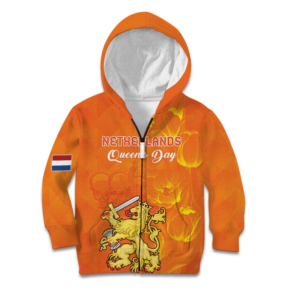 Personalized Netherlands Queen's Day Kid Hoodie Koninginnedag Royal Crown