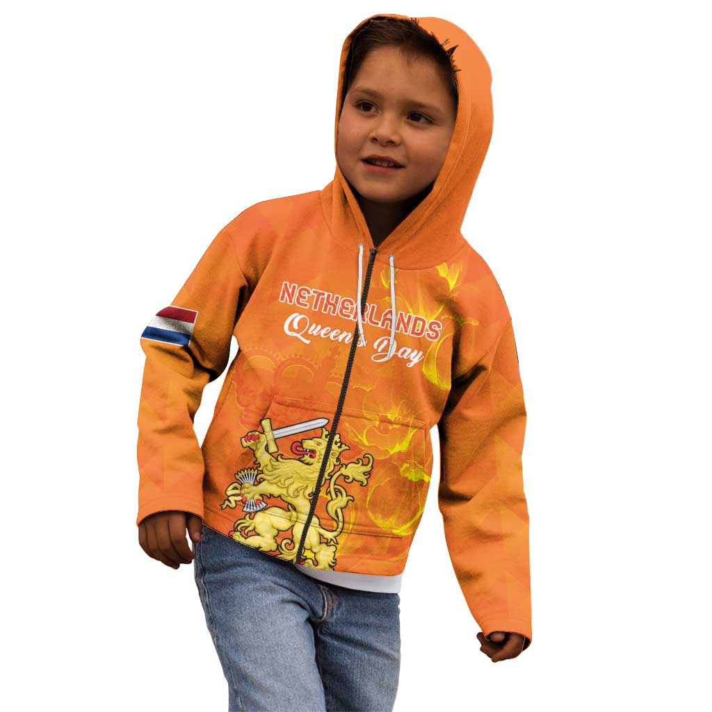 Personalized Netherlands Queen's Day Kid Hoodie Koninginnedag Royal Crown