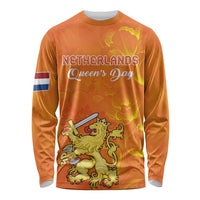 Personalized Netherlands Queen's Day Long Sleeve Shirt Koninginnedag Royal Crown