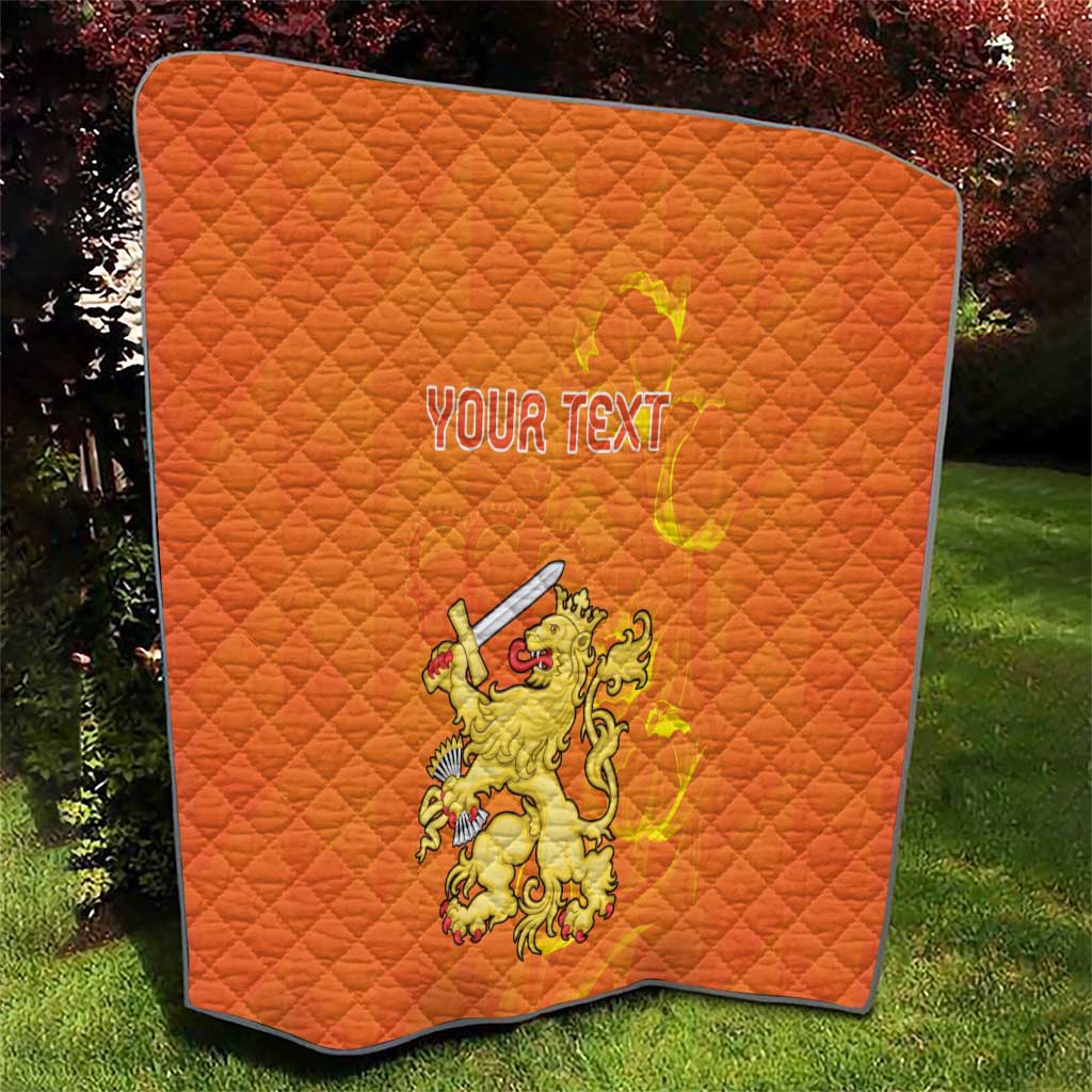 Personalized Netherlands Queen's Day Quilt Koninginnedag Royal Crown