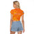 Personalized Netherlands Queen's Day Raglan Cropped T Shirt Koninginnedag Royal Crown