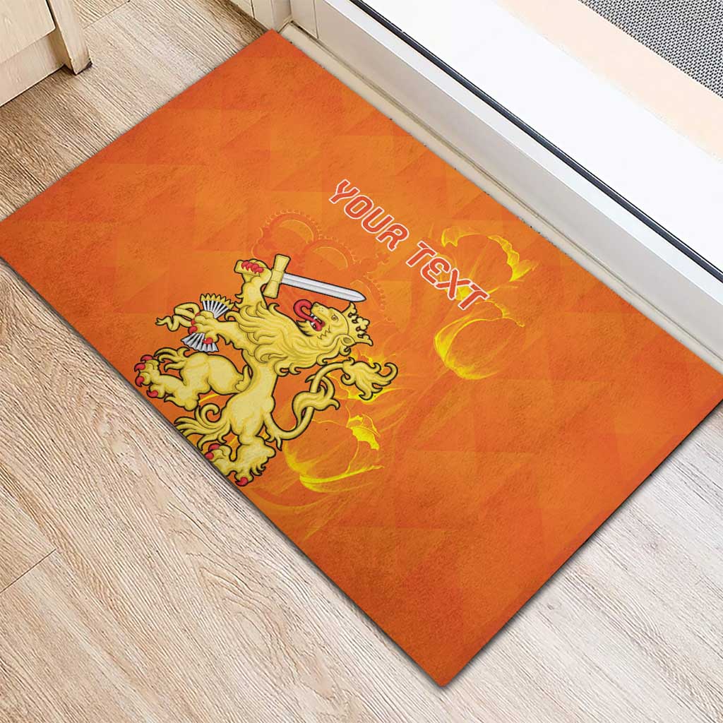 Personalized Netherlands Queen's Day Rubber Doormat Koninginnedag Royal Crown