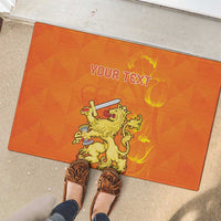 Personalized Netherlands Queen's Day Rubber Doormat Koninginnedag Royal Crown