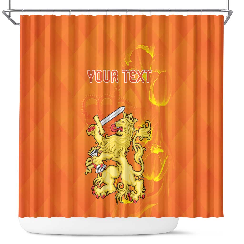 Personalized Netherlands Queen's Day Shower Curtain Koninginnedag Royal Crown