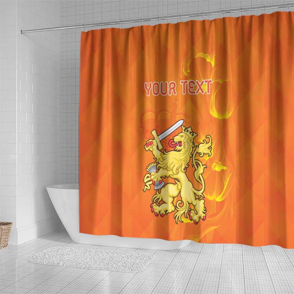 Personalized Netherlands Queen's Day Shower Curtain Koninginnedag Royal Crown