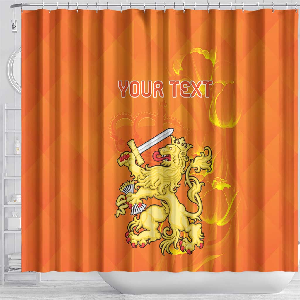 Personalized Netherlands Queen's Day Shower Curtain Koninginnedag Royal Crown