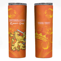 Personalized Netherlands Queen's Day Skinny Tumbler Koninginnedag Royal Crown