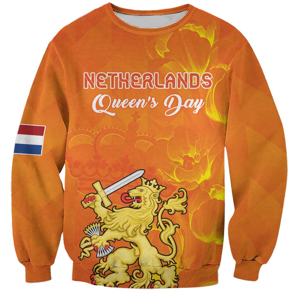 Personalized Netherlands Queen's Day Sweatshirt Koninginnedag Royal Crown