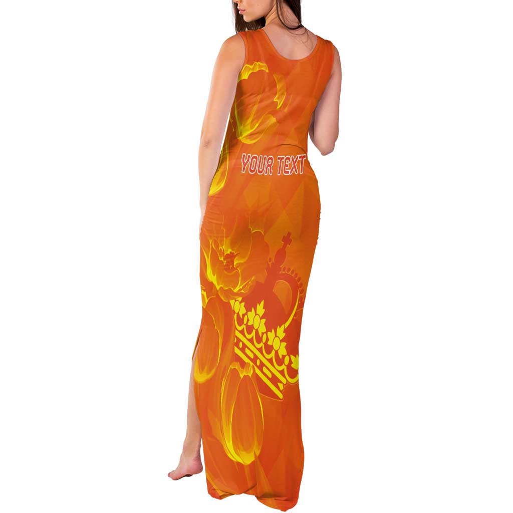 Personalized Netherlands Queen's Day Tank Maxi Dress Koninginnedag Royal Crown