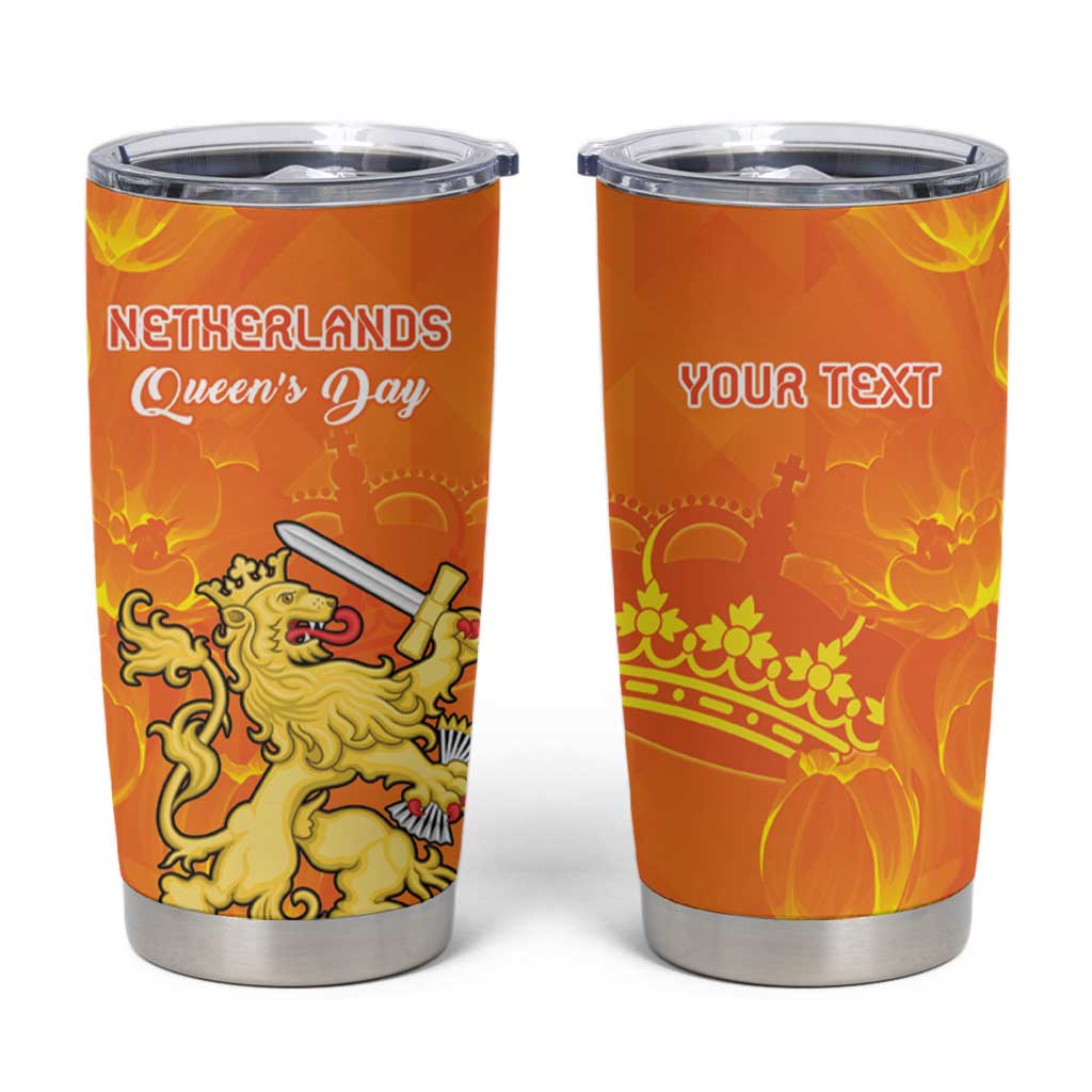 Personalized Netherlands Queen's Day Tumbler Cup Koninginnedag Royal Crown