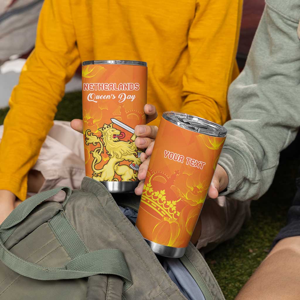 Personalized Netherlands Queen's Day Tumbler Cup Koninginnedag Royal Crown