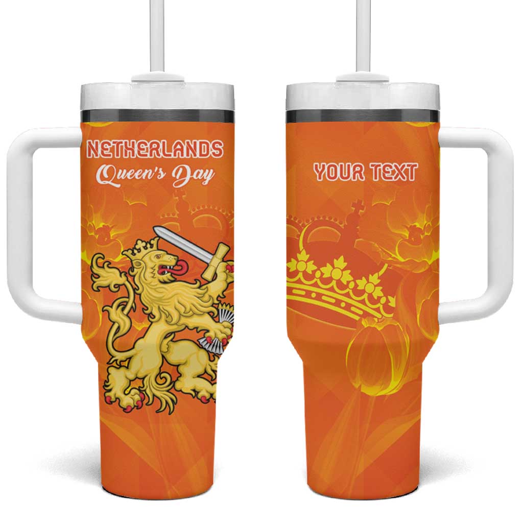 Personalized Netherlands Queen's Day Tumbler With Handle Koninginnedag Royal Crown
