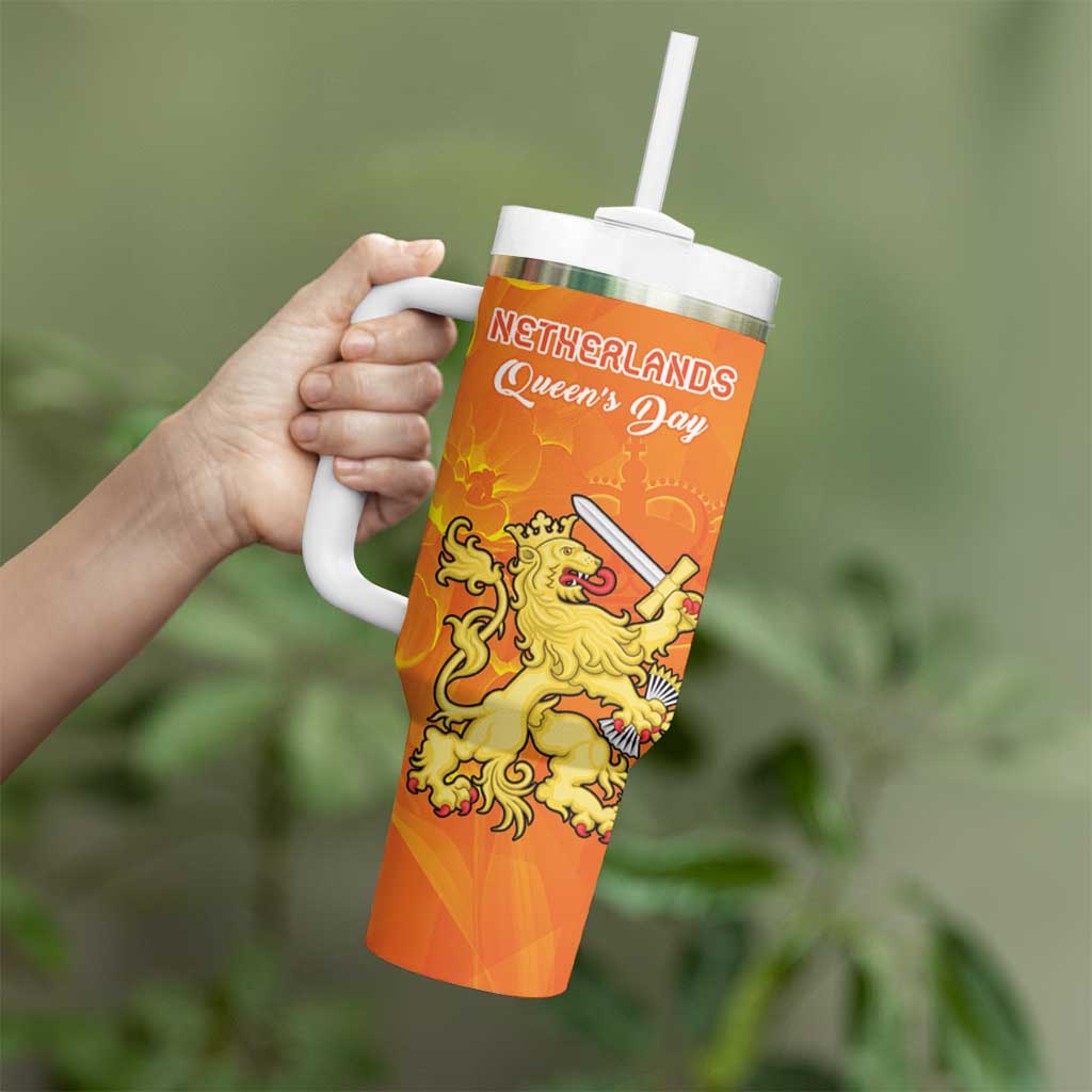 Personalized Netherlands Queen's Day Tumbler With Handle Koninginnedag Royal Crown
