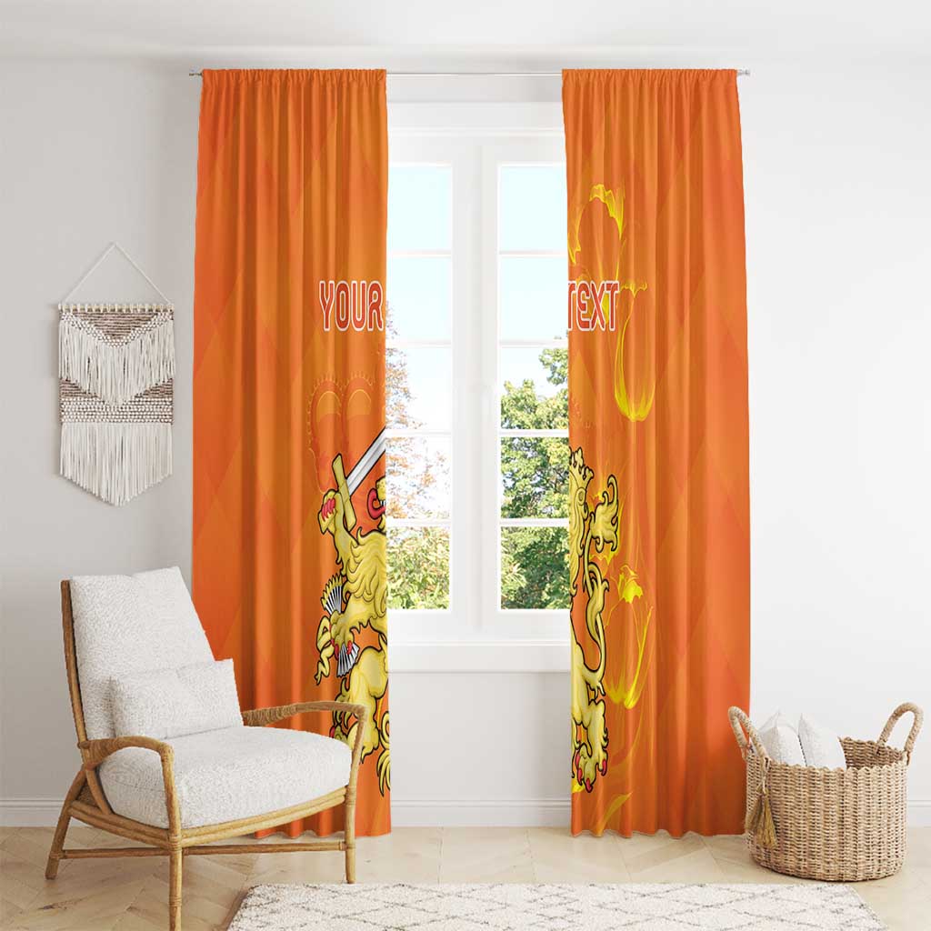 Personalized Netherlands Queen's Day Window Curtain Koninginnedag Royal Crown