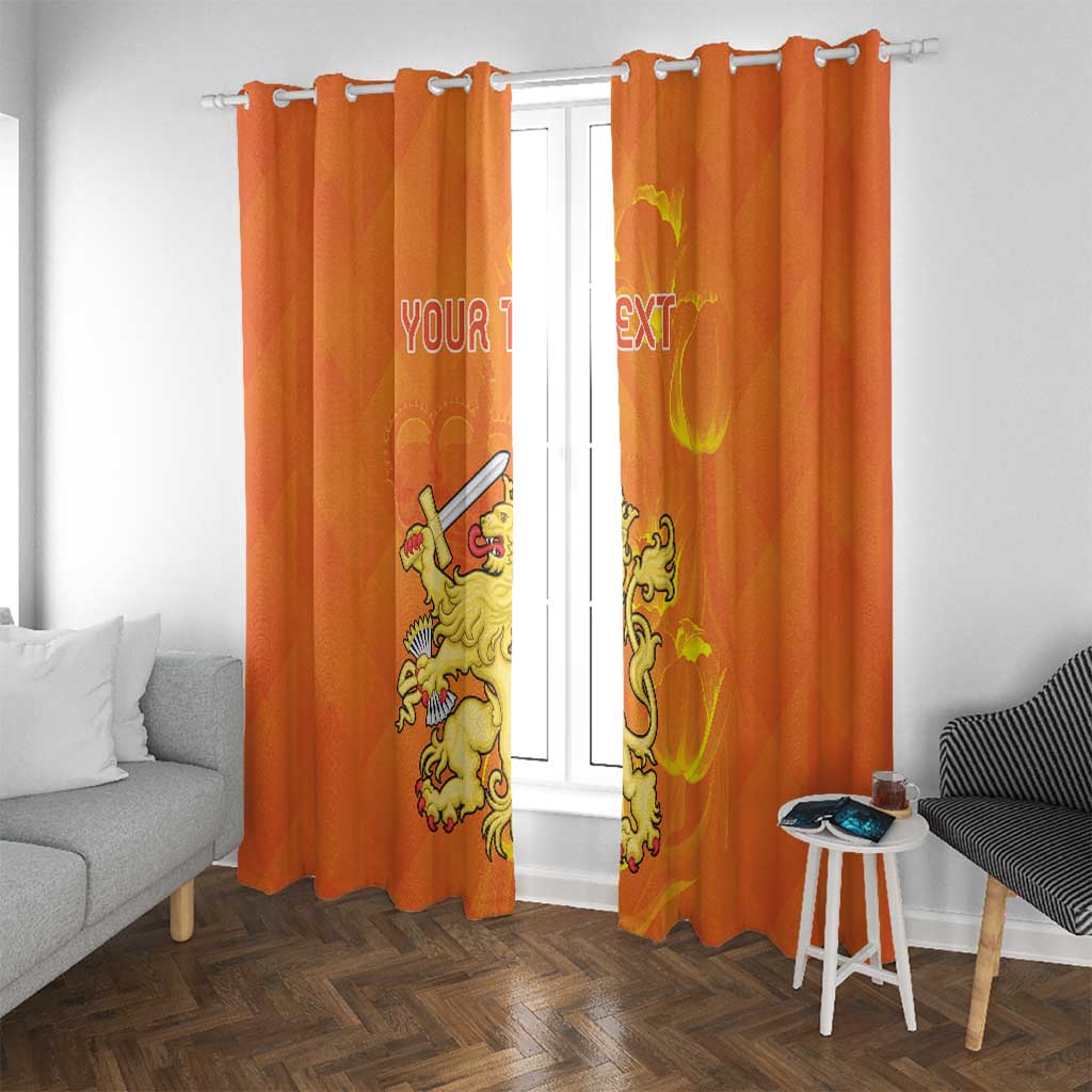 Personalized Netherlands Queen's Day Window Curtain Koninginnedag Royal Crown