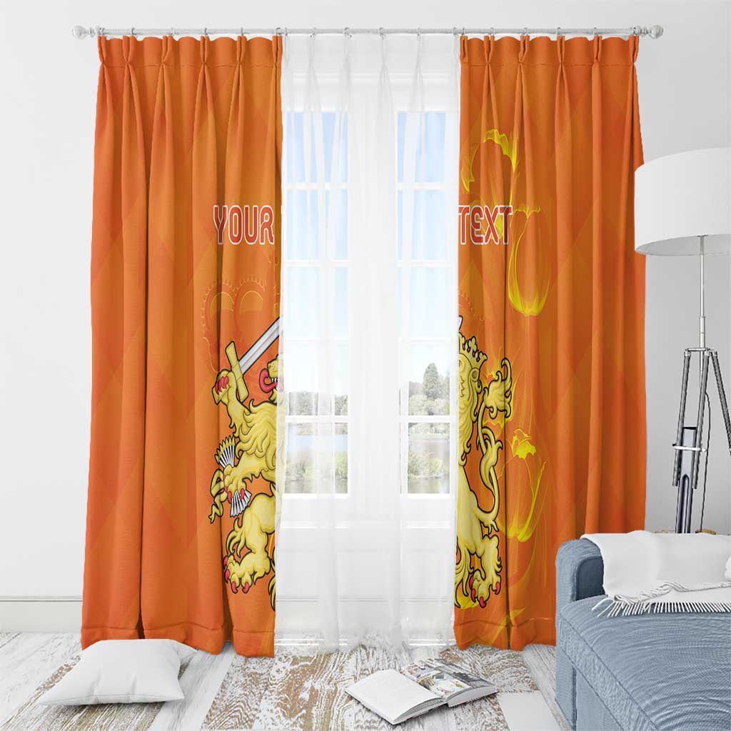 Personalized Netherlands Queen's Day Window Curtain Koninginnedag Royal Crown
