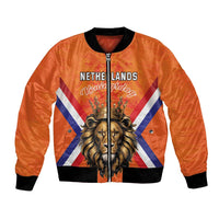 Personalized Netherlands King's Day Bomber Jacket Koningsdag Lion King With Crown