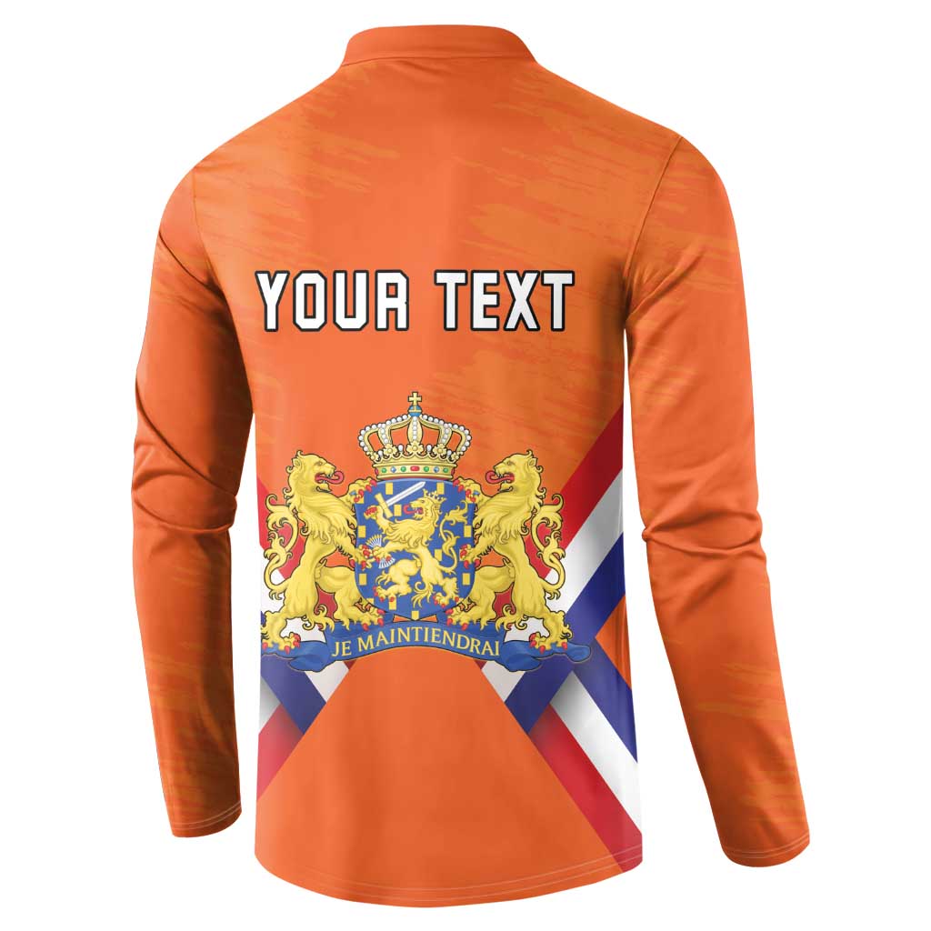 Personalized Netherlands King's Day Button Sweatshirt Koningsdag Lion King With Crown