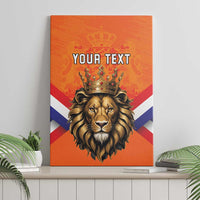 Personalized Netherlands King's Day Canvas Wall Art Koningsdag Lion King With Crown