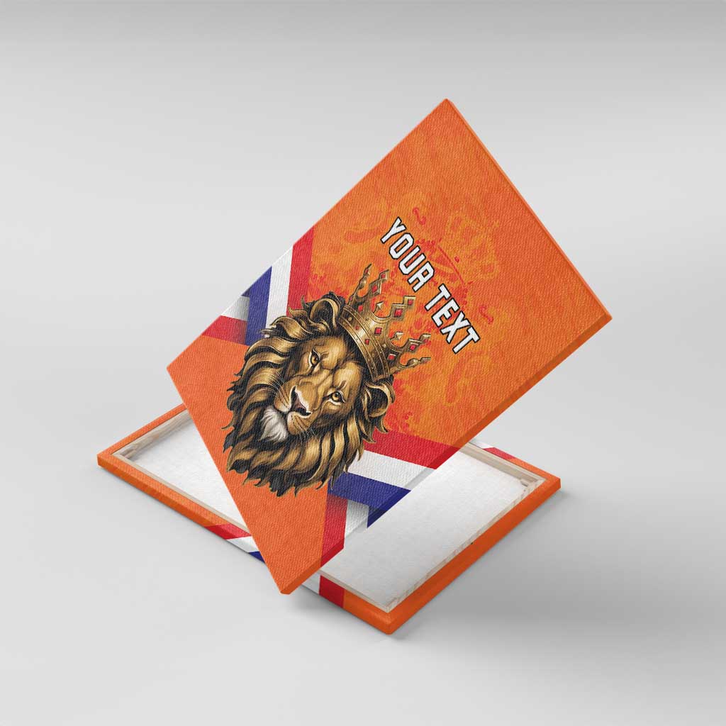 Personalized Netherlands King's Day Canvas Wall Art Koningsdag Lion King With Crown