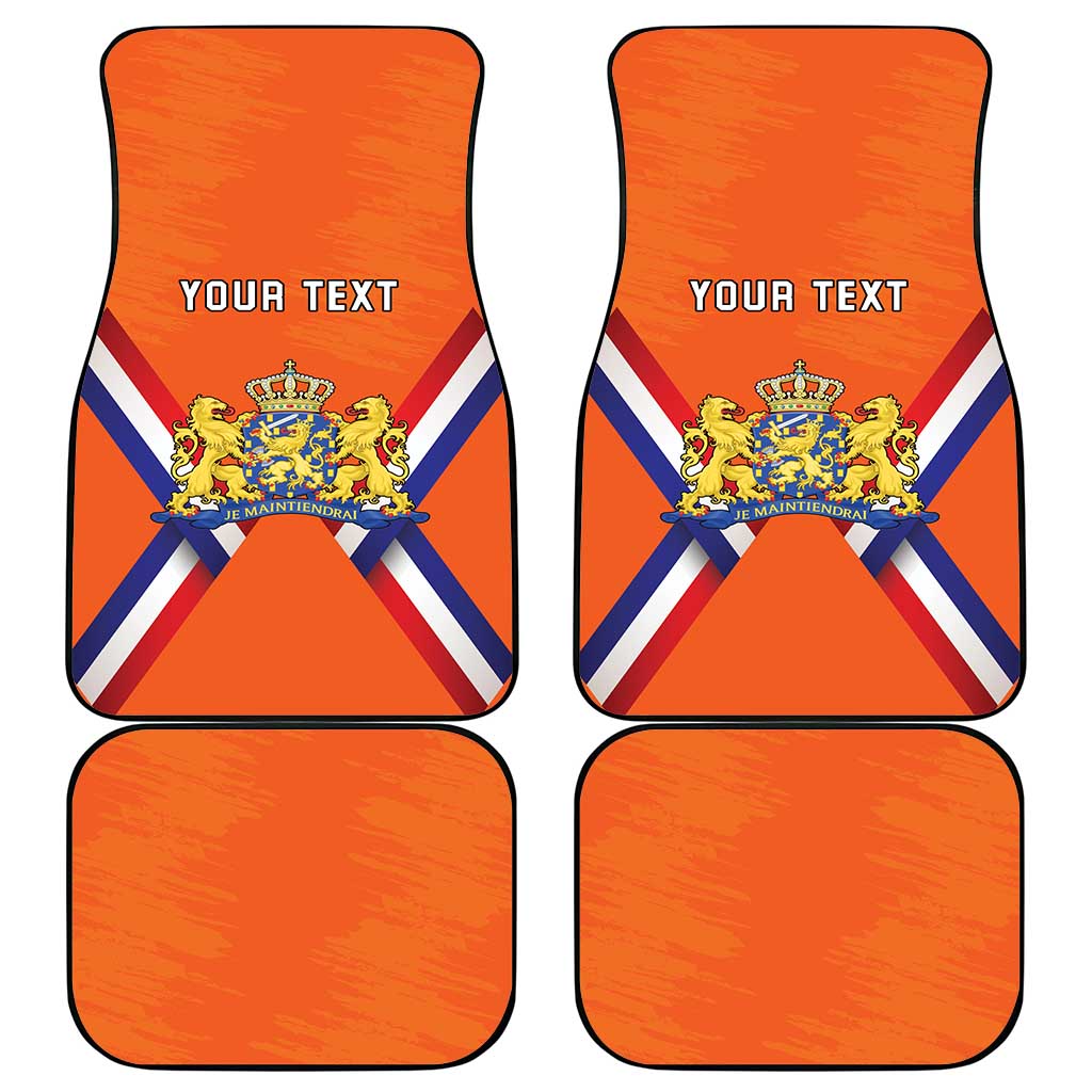 Personalized Netherlands King's Day Car Mats Koningsdag Lion King With Crown