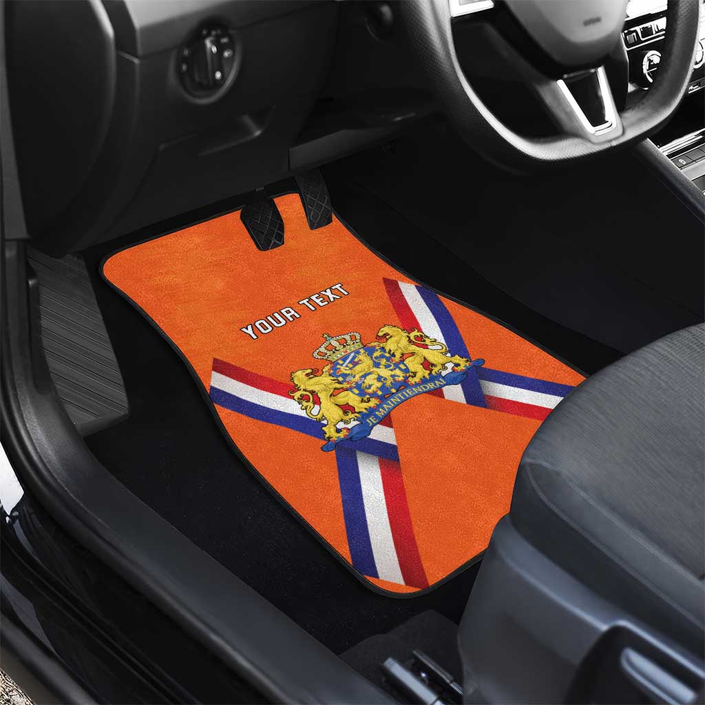 Personalized Netherlands King's Day Car Mats Koningsdag Lion King With Crown