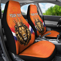 Personalized Netherlands King's Day Car Seat Cover Koningsdag Lion King With Crown