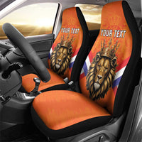 Personalized Netherlands King's Day Car Seat Cover Koningsdag Lion King With Crown