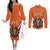 Personalized Netherlands King's Day Couples Matching Off The Shoulder Long Sleeve Dress and Long Sleeve Button Shirt Koningsdag Lion King With Crown