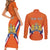 Personalized Netherlands King's Day Couples Matching Short Sleeve Bodycon Dress and Long Sleeve Button Shirt Koningsdag Lion King With Crown