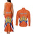 Personalized Netherlands King's Day Couples Matching Tank Maxi Dress and Long Sleeve Button Shirt Koningsdag Lion King With Crown