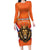 Personalized Netherlands King's Day Family Matching Long Sleeve Bodycon Dress and Hawaiian Shirt Koningsdag Lion King With Crown