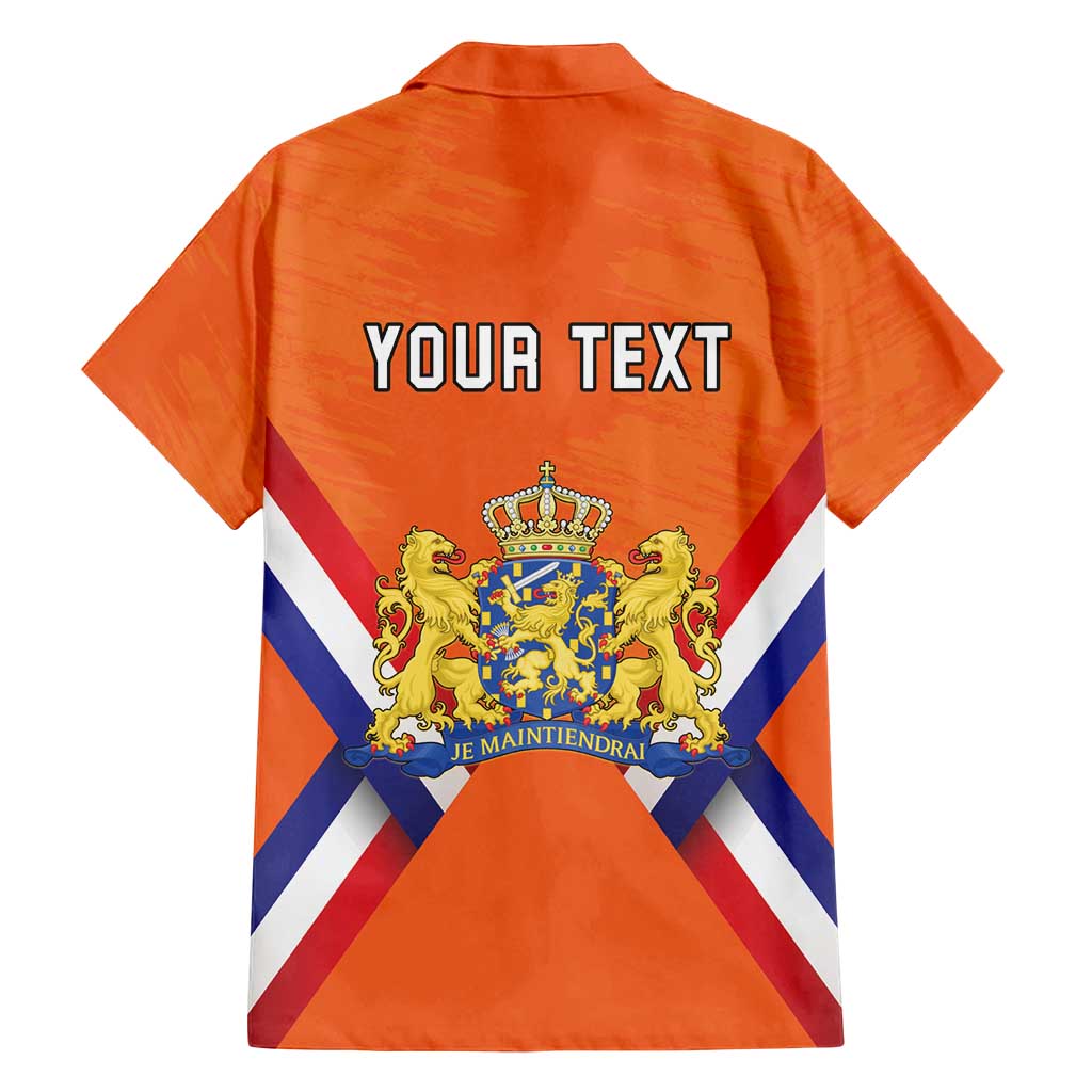 Personalized Netherlands King's Day Family Matching Off Shoulder Maxi Dress and Hawaiian Shirt Koningsdag Lion King With Crown