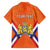 Personalized Netherlands King's Day Family Matching Puletasi and Hawaiian Shirt Koningsdag Lion King With Crown